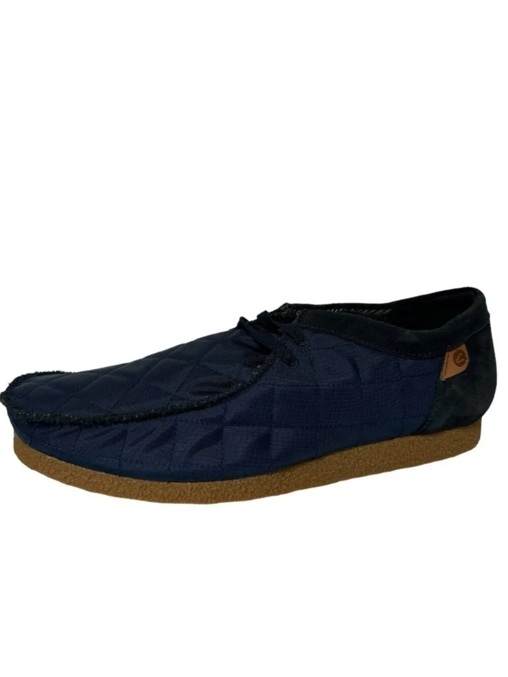 Clarks Mens Shacre II Step Moc Loafers Size 12 Wide Blue Casual Suede Textile
